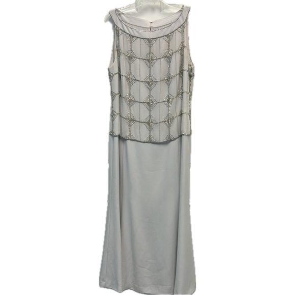Daymor Couture Elegant Silver Beaded Embellished Special Occasion Dress … - Picture 1 of 13